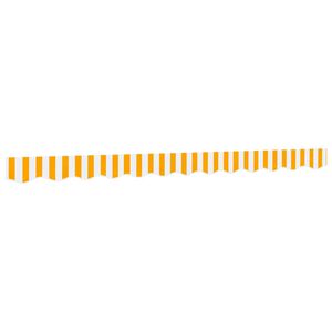 vidaXL Tecido de substitui&ccedil;&atilde;o para sanefa de toldo 300 cm riscas amarelo/branco