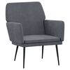 vidaXL Cadeira c/ apoio de bra&ccedil;os 62x79x79 cm veludo cinzento-escuro
