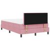 vidaXL Cama Box Spring LED com colch&atilde;o Rosa 120 x 190 cm Veludo