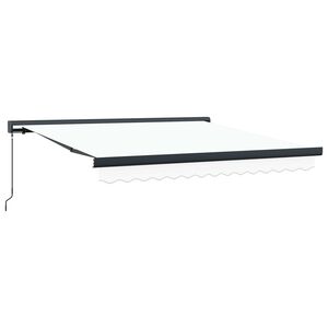 vidaXL Toldo retr&aacute;til Branco 300 x 250 cm Lona e Alum&iacute;nio