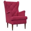 vidaXL poltrona Vinho Vermelho Veludo