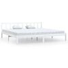 vidaXL Estrutura de cama super king 180x200 cm pinho maci&ccedil;o branco