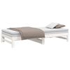 vidaXL Sofá-cama de puxar 2x(100x200) cm madeira pinho maciça branco
