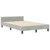 vidaXL Cama Box com cabeceira Cinzento-claro 120 x 190 cm Veludo
