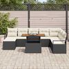 vidaXL Conjunto de Sof&aacute; de Jardim 9 pcs Preto Rattan Sint&eacute;tico