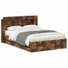 vidaXL Estrutura de Cama com Armazenamento Carvalho Fumado
