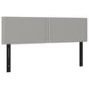 vidaXL Cabeceira de cama 2 pcs tecido 72x5x78/88 cm cinzento-claro