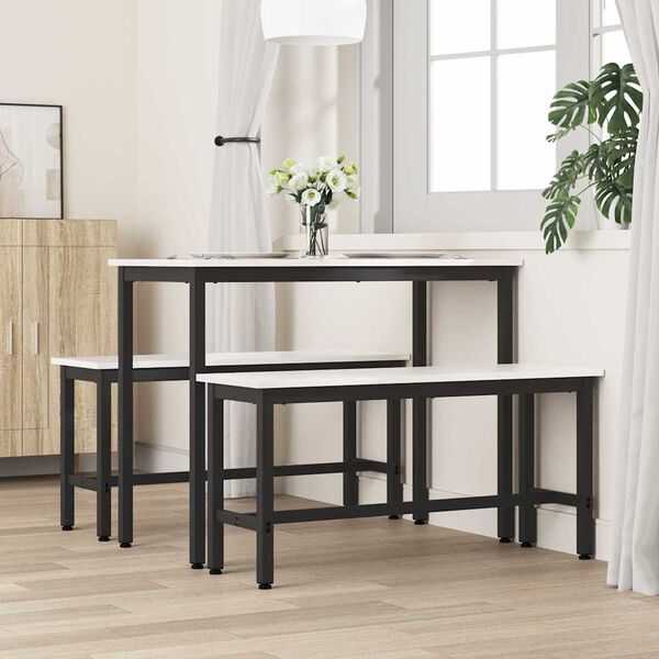 vidaXL Banco de Jantar Branco 100 x 32,5 x 49 cm