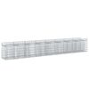 vidaXL Cama elevada de gabi&atilde;o 2 unid. 400 x 50 x 60 cm A&ccedil;o Galvanizado
