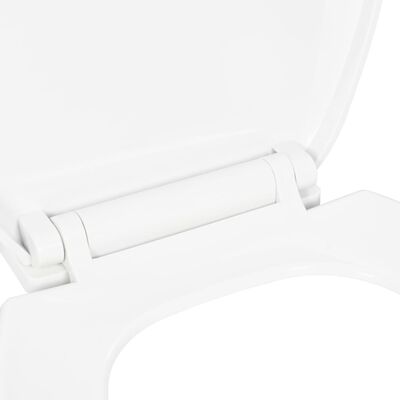 vidaXL Tampo de sanita fecho suave com design remoção rápida branco