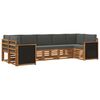 vidaXL Conjunto de Sof&aacute; Sectional 6 pcs Natural e Antracite