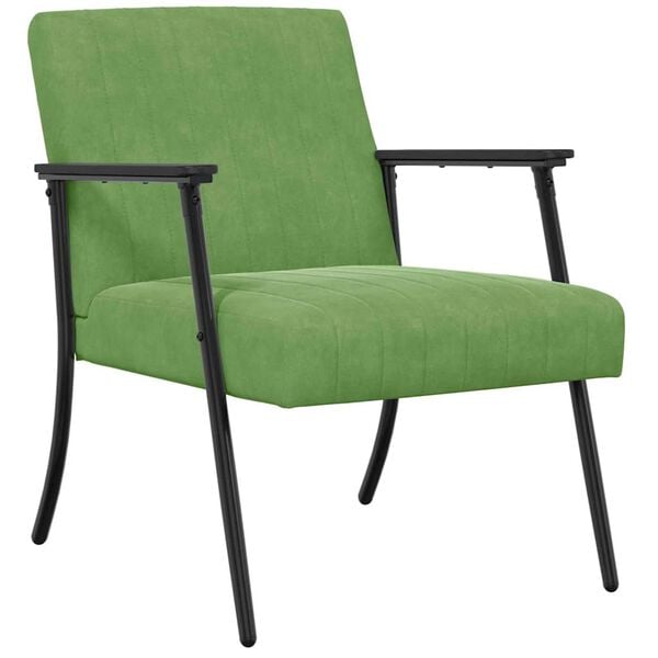 vidaXL poltrona Verde Claro 59 x 75 x 78 cm Veludo