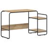 vidaXL Mesa com Armazenamento Carvalho Arttisan 131,5 x 50 x 75,5 cm