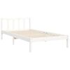 vidaXL Cama sem colch&atilde;o 90x190 cm madeira de pinho maci&ccedil;a branco