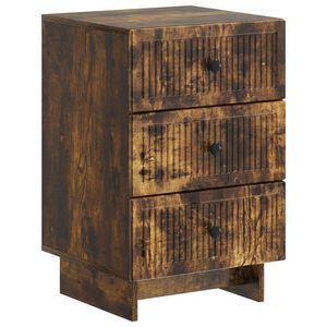 vidaXL Arm&aacute;rio de Cabeceira Carvalho Fumado 43 x 41 x 66,5 cm