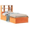 vidaXL Cama sem colch&atilde;o 100x200 cm pinho maci&ccedil;o castanho-mel