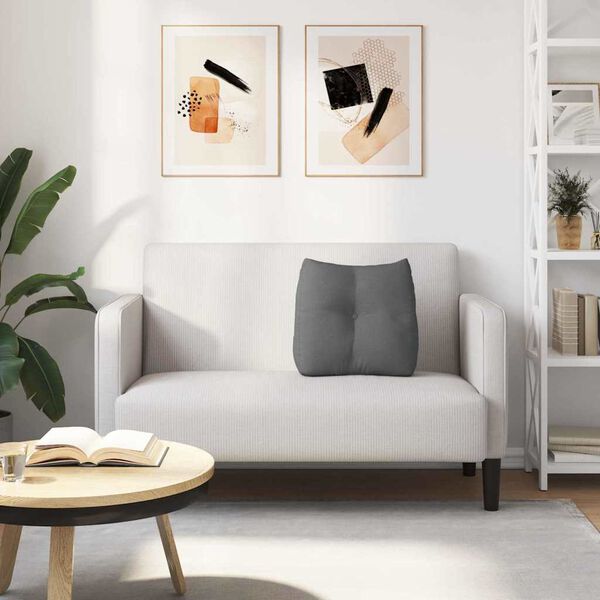 vidaXL Travesseiro para Costas Cinza Escuro 45 x 24 x 50 cm tecido