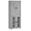 vidaXL Arm&aacute;rio alto 69,5x34x180 cm derivados de madeira sonoma cinza
