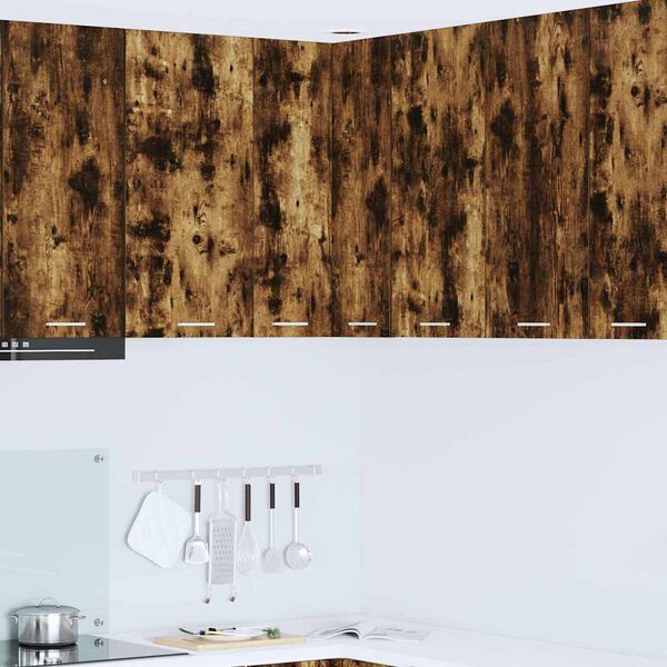 vidaXL Arm&aacute;rio suspenso Carvalho Defumado e Branco 57 x 57 x 80 cm