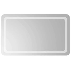 vidaXL Espelho de banheiro LED com espelho Transparente 100 x 60 cm