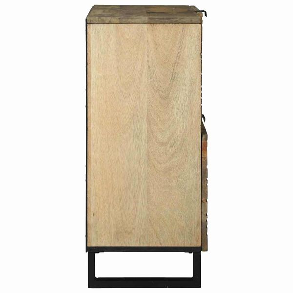 vidaXL Buffet Castanho 80 x 33 x 75 cm Madeira de mangueira maci&ccedil;a