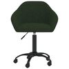 vidaXL Cadeiras de jantar giratorias 2 pcs veludo verde-escuro