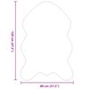 vidaXL Tapete de Pelo Sint&eacute;tico de Coelho Olite Cinzeto 80 x 120 cm