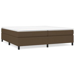 vidaXL Estrutura de cama com molas 200x200 cm tecido castanho-escuro