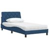 vidaXL Cama com colch&atilde;o 100x200 cm tecido azul