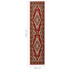 vidaXL Passadeira 100x450 cm polipropileno vermelho oriental