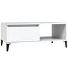vidaXL Mesa de centro 90x50x36,5 cm derivados de madeira branco