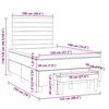vidaXL Cama boxspring com colch&atilde;o 120x190 cm tecido preto
