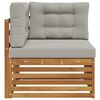 vidaXL Sof&aacute; de Canto Outdoor Madeira S&oacute;lida de Ac&aacute;cia Natural