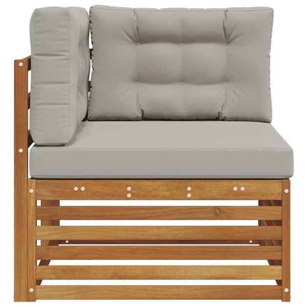 vidaXL Sof&aacute; de Canto Outdoor Madeira S&oacute;lida de Ac&aacute;cia Natural