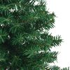 vidaXL &Aacute;rvore de Natal artificial de canto Verde 210 cm PVC e Metal