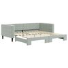 vidaXL Sof&aacute;-cama com gavet&atilde;o 100x200 cm veludo cinzento-claro