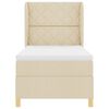 vidaXL Cama Box Springs com Colch&atilde;o Cinza Escuro 90x190 cm Creme