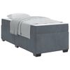 vidaXL Estrutura da Cama com colch&atilde;o Cinza Escuro 100 x 200 cm tecido