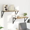 vidaXL Prateleiras de Parede com prateleira 2 pcs Carvalho Artesanal