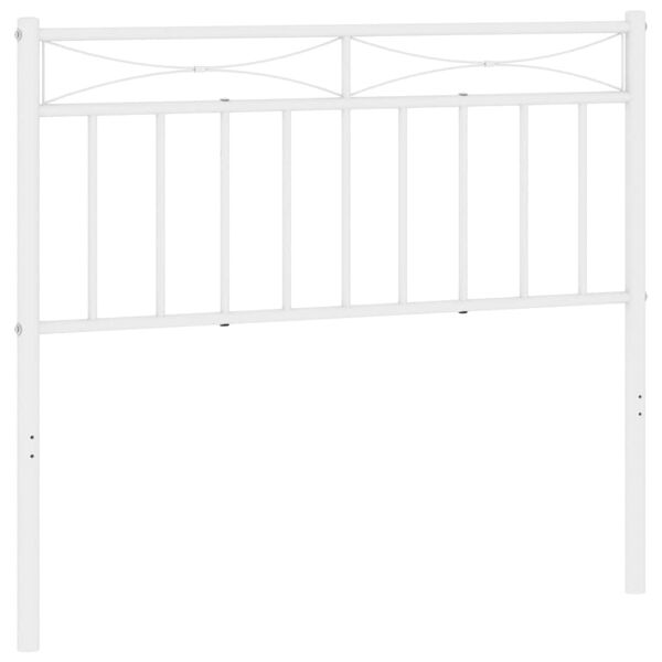 vidaXL Cabeceira de cama 100 cm metal branco