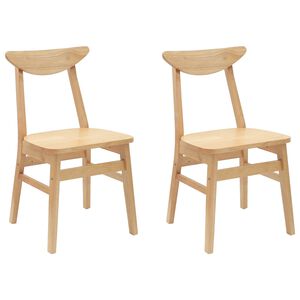 vidaXL Cadeiras de Jantar 2 pcs Natural 42 x 47,5 x 81 cm