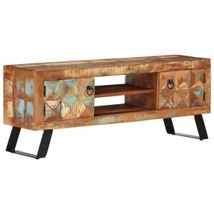 vidaXL M&oacute;vel de TV 112x30x45 cm madeira recuperada maci&ccedil;a