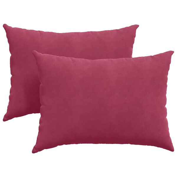 vidaXL Travesseiros de Sofá 2 pcs Vinho Vermelho 70 x 50 cm