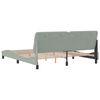 vidaXL Estrutura de cama sem colch&atilde;o 180x200 cm veludo cinzento-claro