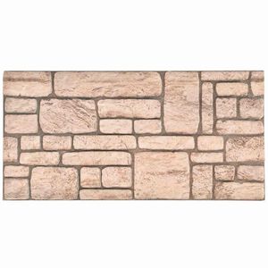 vidaXL Pain&eacute;is de parede 10 pcs Bege 100 x 50 cm Espuma EPS