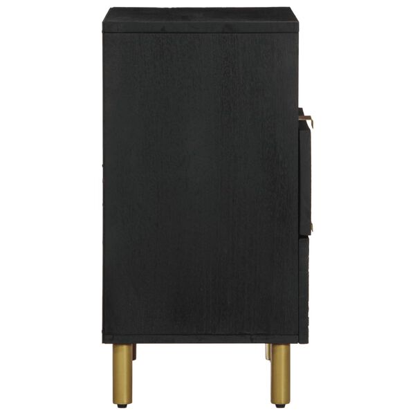 vidaXL Mesa de cabeceira 50x33x62 cm derivados de madeira preto