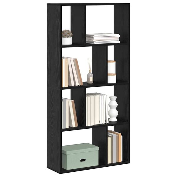 vidaXL Gabinete de Livros Carvalho Preto 72 x 20 x 102,5 cm