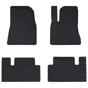 vidaXL Tapete de carro 4 pcs Preto Borracha