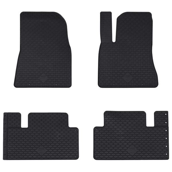 vidaXL Tapete de carro 4 pcs Preto Borracha