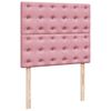 vidaXL Cama boxspring com colch&atilde;o 120x200 cm veludo rosa